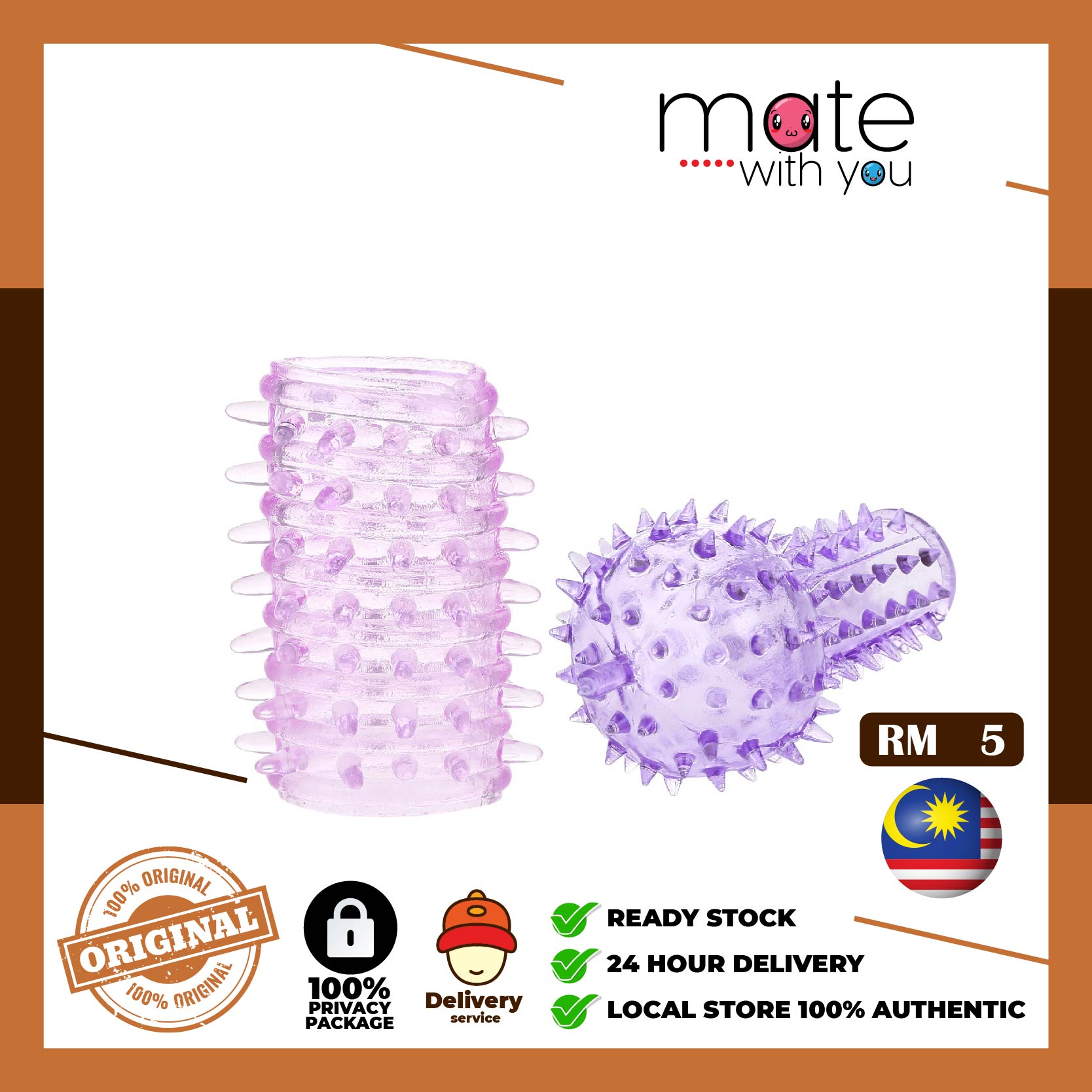 Mate With You Hot Cock Delay Ring Penis Sleeve Reusable Condom