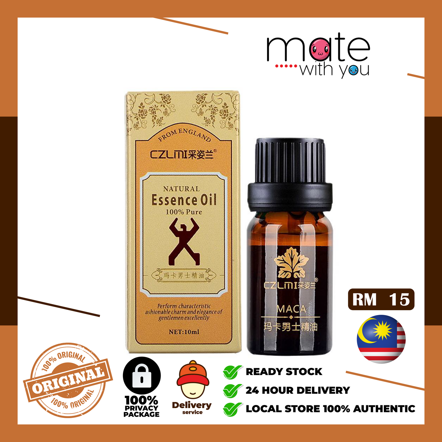 Mate With You | Ready Stock Malaysia. 100% Original, 100% privacy, 100% authentic, male/female, straight/gay, solo fun, We Selling Sex Vibrator, Dildo, Masturbator, Vacuum Pump, Silicone Ring.MACA OIL CZLMI Men Enlarge Penis Oil Minyak Zakar Sex Delay Growth Extension Essential Oil Tahan Lama Natural Herbal Oil