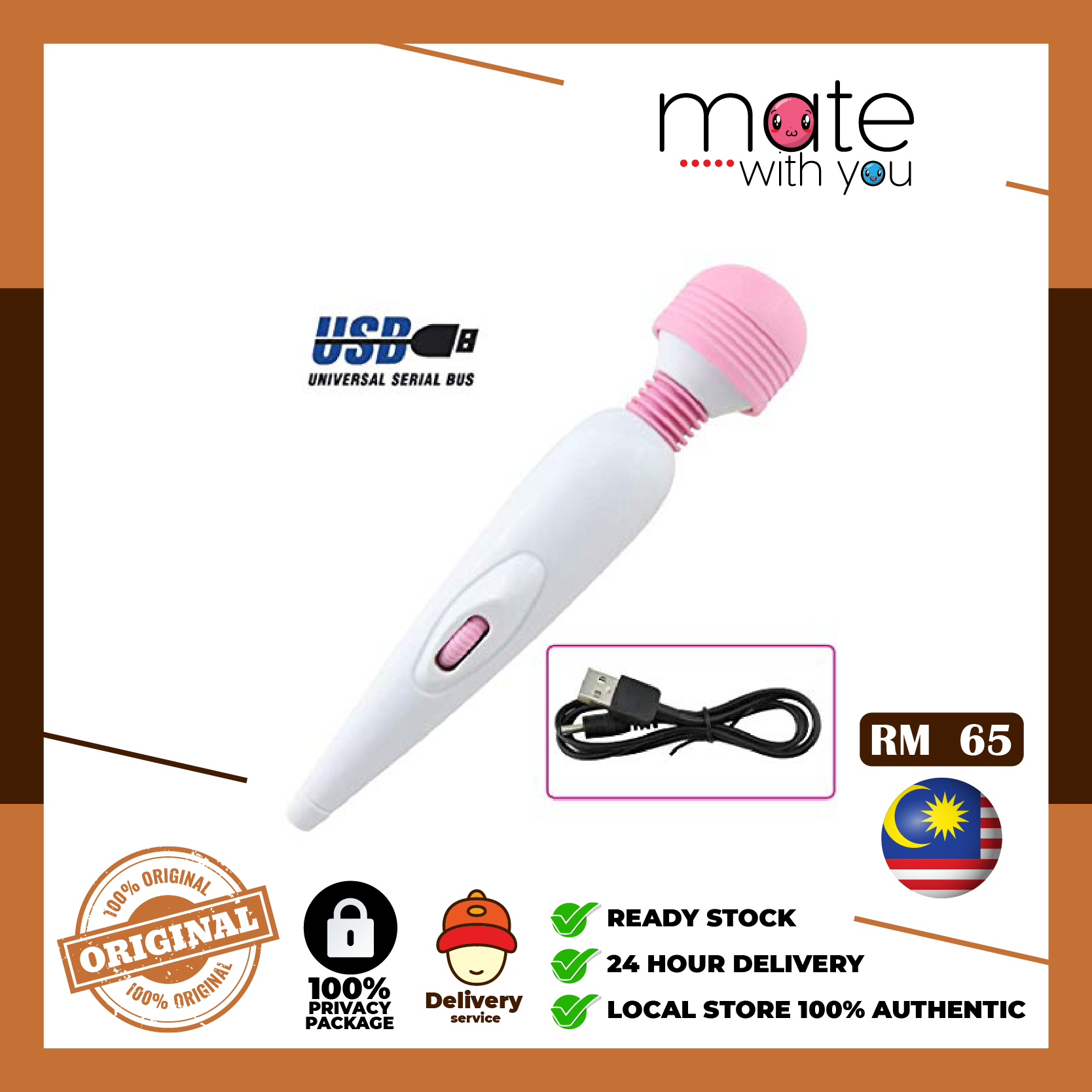 Mate With You | [Syok Gila] USB Rechargeable G Spot Vibrator for Woman  Massager AV Vibrators AV Stick Sex Toys Alat Pembantu Wanita 自慰棒 – Mate  With You | | Malaysia Local