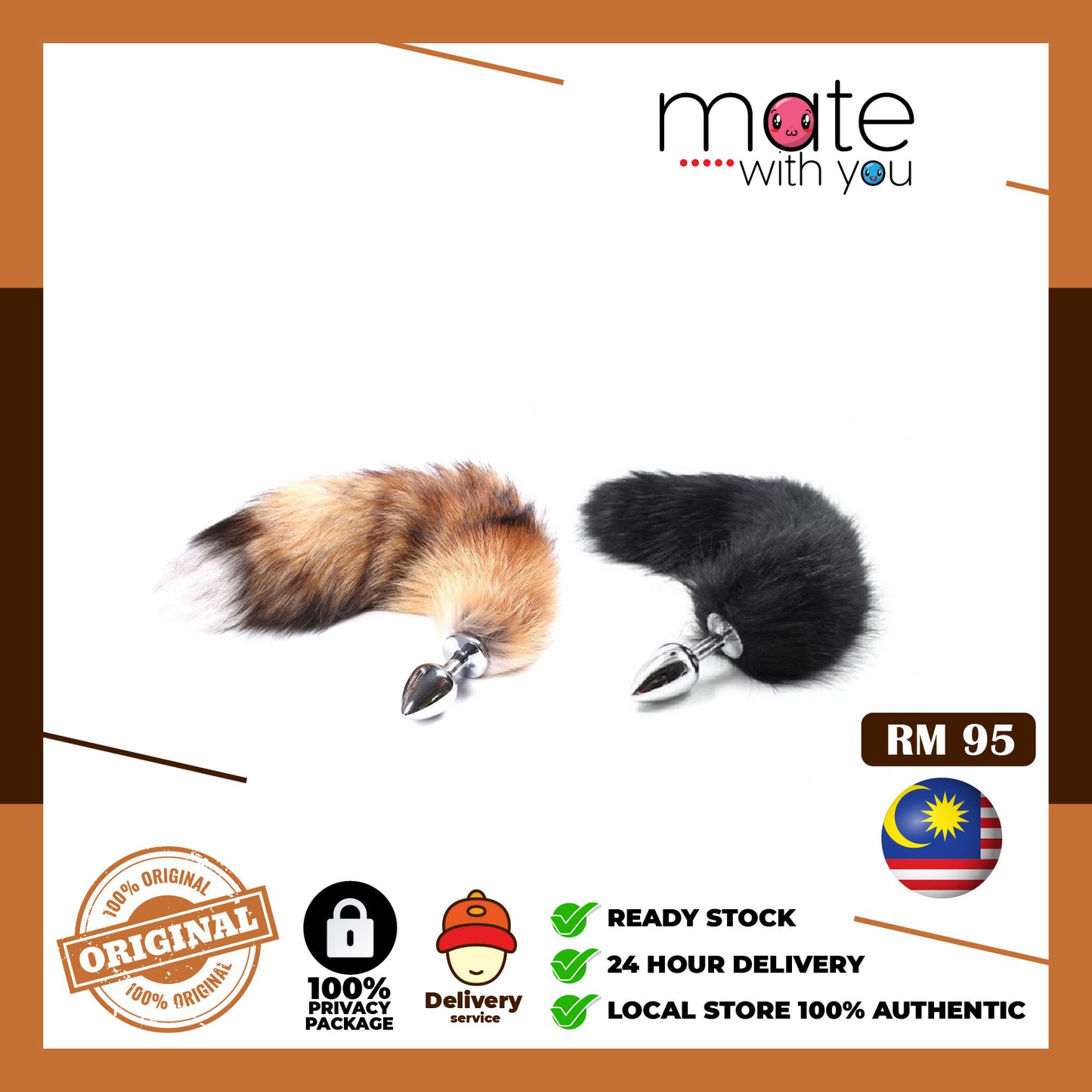 BDSM Sexy Fox Tail Anal Plug – Cosplay Metal Butt Plug