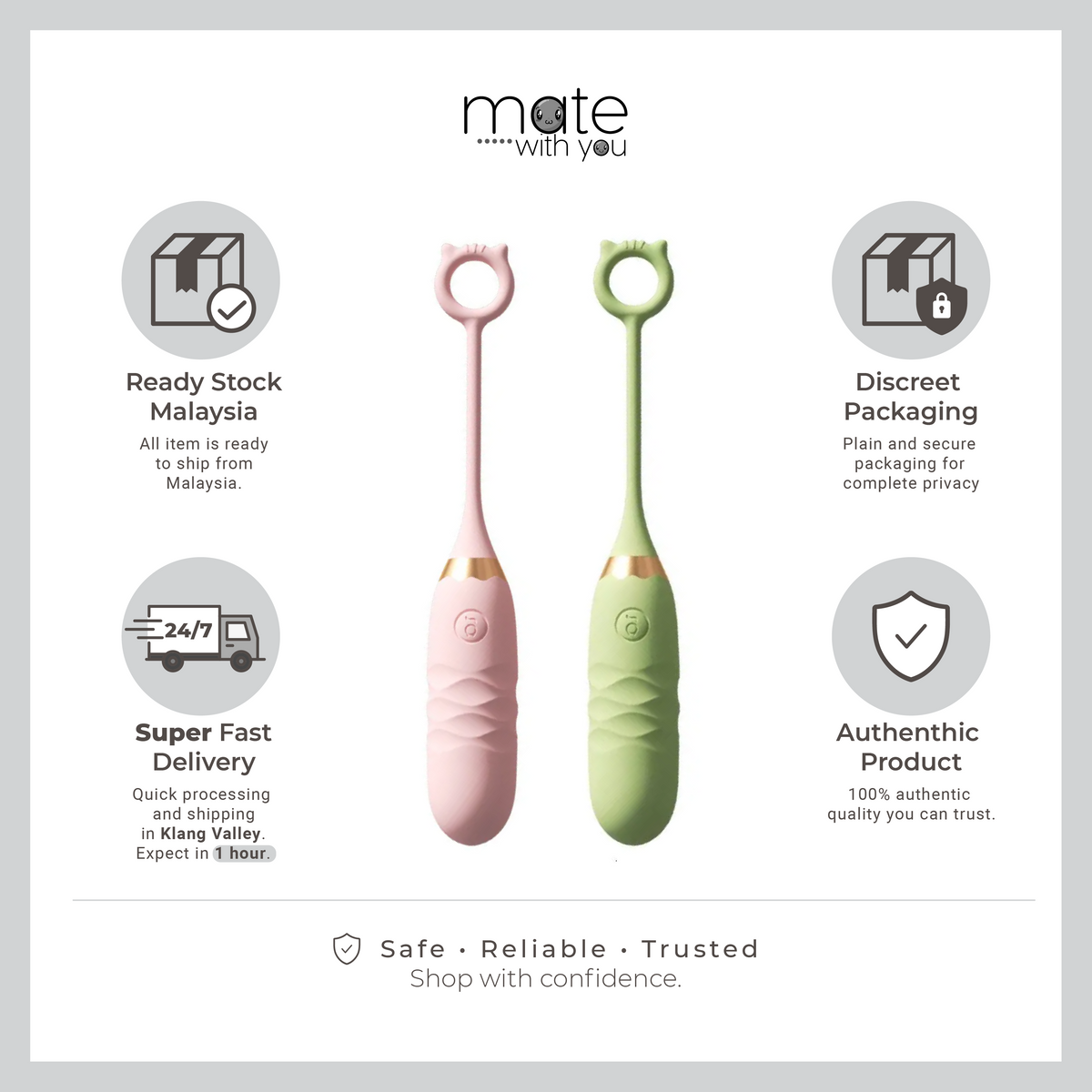 CUTE MONSTER app-controlled vibrating egg ready stock in Malaysia with discreet packaging and fast delivery from Mate With You