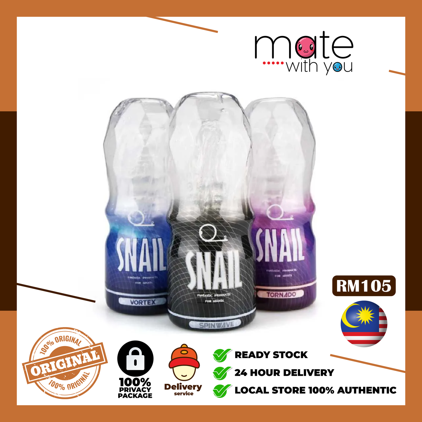 Mate With You | SNAIL Transparent Aircraft Cup Male Glans Exercise Masturbation Cup Adult Sex Toy Alat Sek