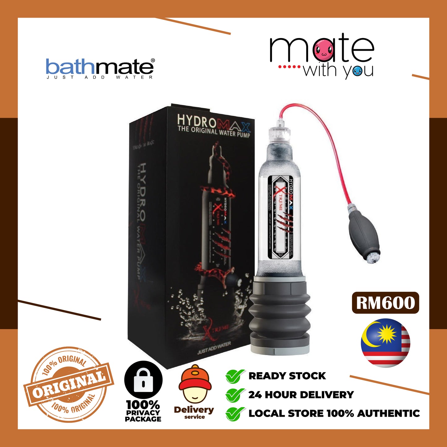 Mate With You | Ready Stock Malaysia. 100% Original, 100% privacy, 100% authentic, male/female, straight/gay, solo fun, We Selling Sex Vibrator, Dildo, Masturbator, Vacuum Pump, Silicone Ring. Bathmate Hercules Hydromax  Entry X2- X30 X40 X30Premium Water Pump For Men Penis Enlargement Pump Pam Pembesar Zakar