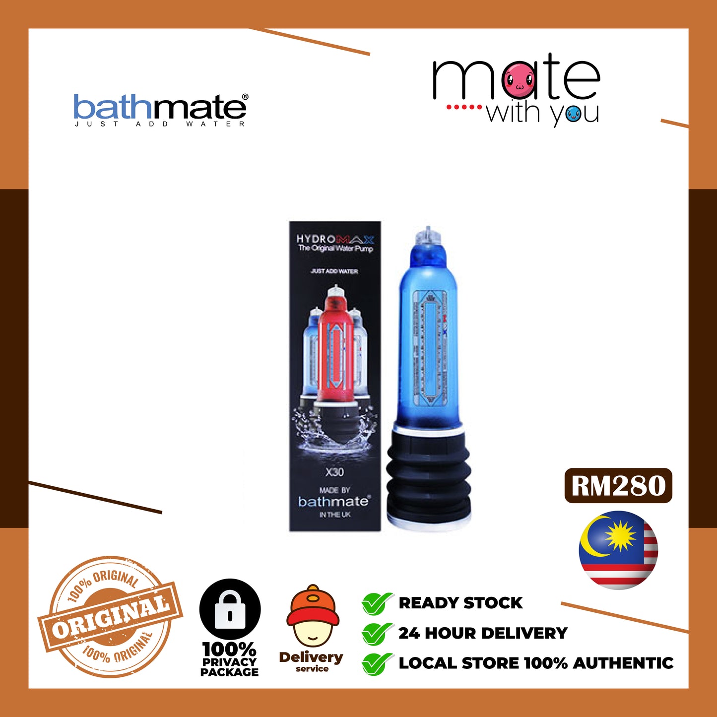 Mate With You | Ready Stock Malaysia. 100% Original, 100% privacy, 100% authentic, male/female, straight/gay, solo fun, We Selling Sex Vibrator, Dildo, Masturbator, Vacuum Pump, Silicone Ring. Bathmate Hercules Hydromax  Entry X2- X30 X40 X30Premium Water Pump For Men Penis Enlargement Pump Pam Pembesar Zakar