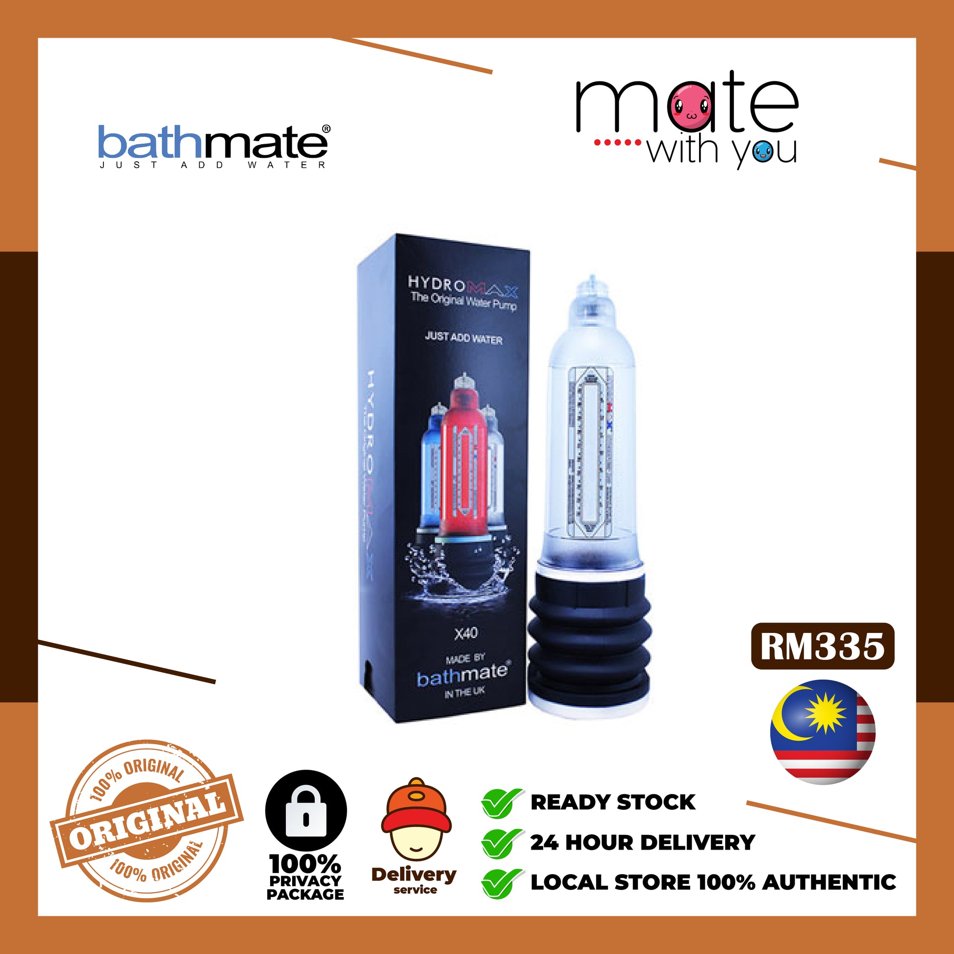 Mate With You | Ready Stock Malaysia. 100% Original, 100% privacy, 100% authentic, male/female, straight/gay, solo fun, We Selling Sex Vibrator, Dildo, Masturbator, Vacuum Pump, Silicone Ring. Bathmate Hercules Hydromax  Entry X2- X30 X40 X30Premium Water Pump For Men Penis Enlargement Pump Pam Pembesar Zakar