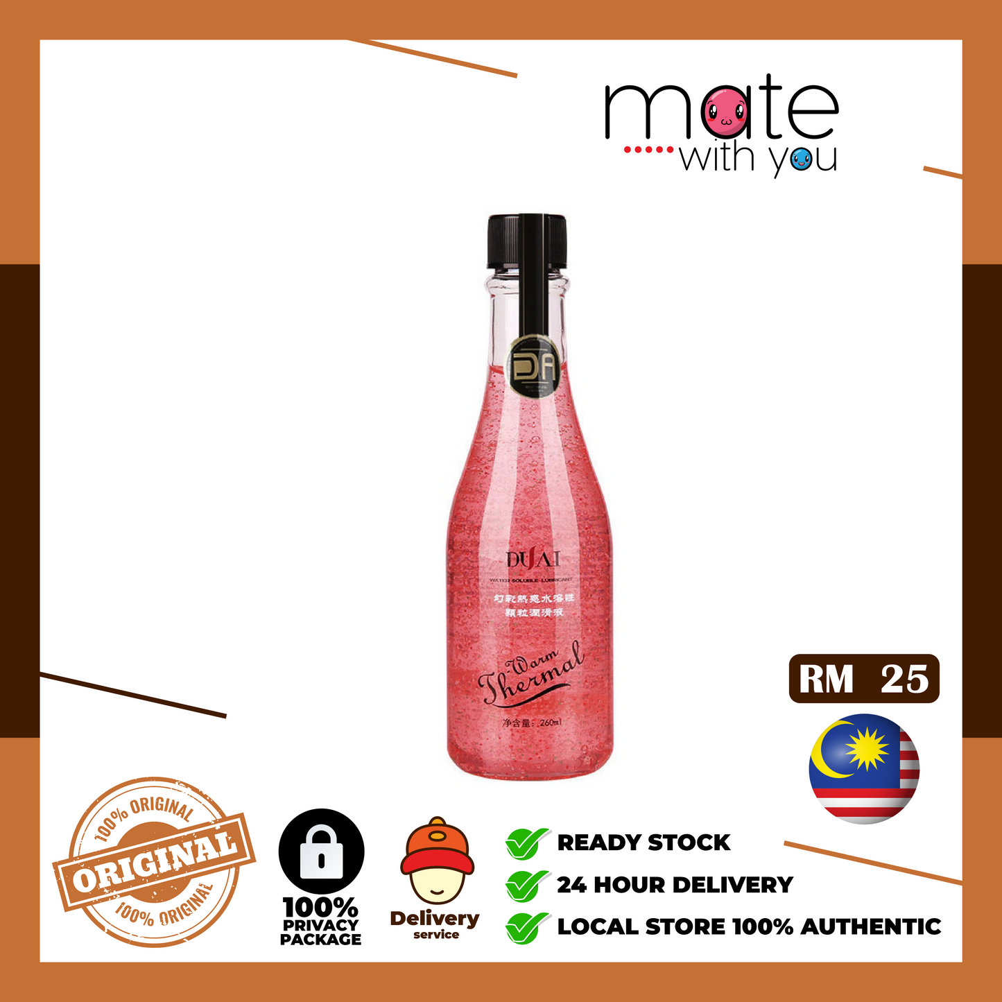 Mate With You | Ready Stock Malaysia. 100% Original, 100% privacy, 100% authentic, male/female, straight/gay, solo fun, we have the adult toys. We Selling Sex Vibrator, Dildo, Masturbator, Vacuum Pump, Silicone Ring. DUAI 260ml Lubricant For Sex Lubricant Massage Oil Water Based Lubricant Adult Toys ,Sex Product, Pelincir