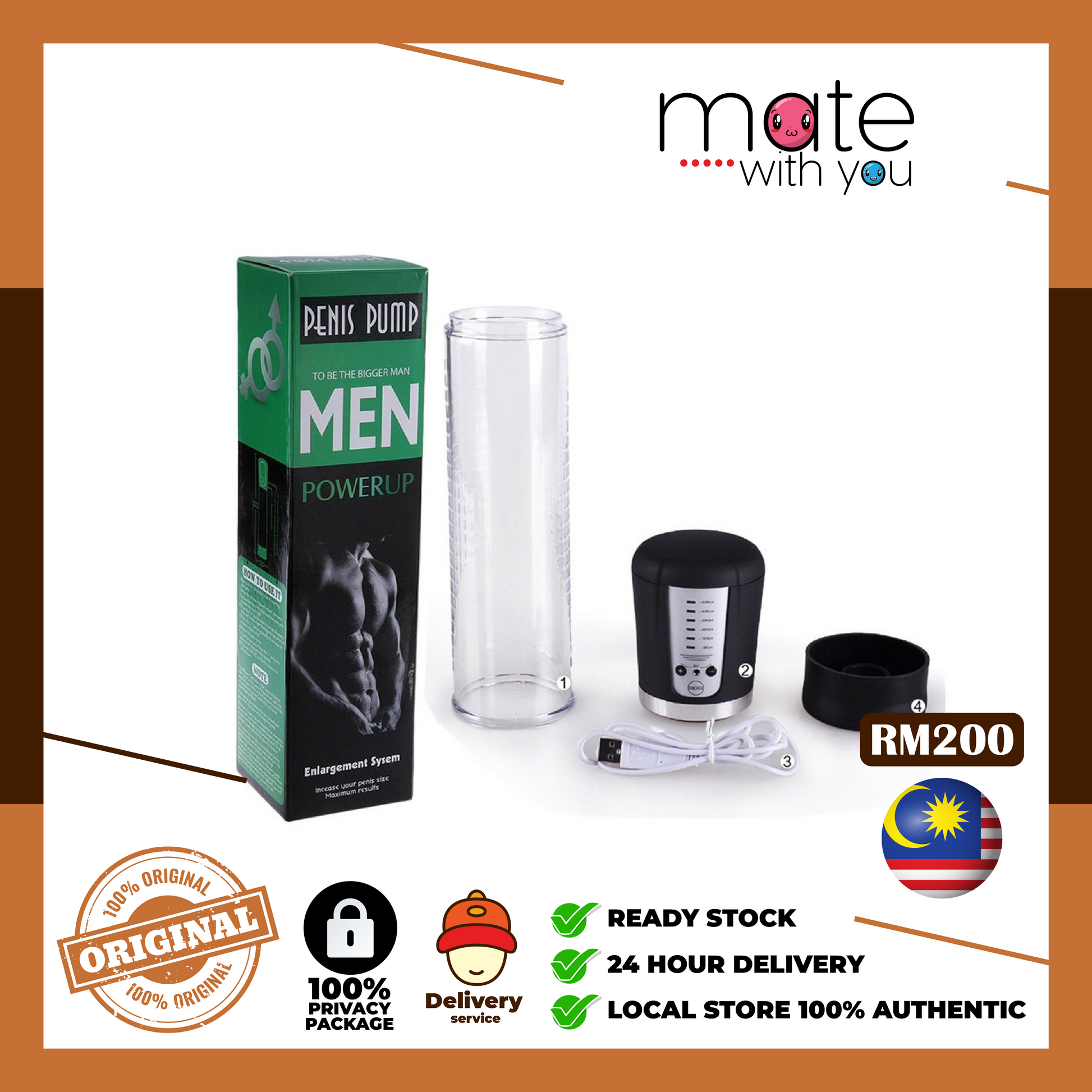 Mate With You | Ready Stock Malaysia. 100% Original, 100% privacy, 100% authentic, male/female, straight/gay, solo fun, We Selling Sex Vibrator, Dildo, Masturbator, Vacuum Pump, Silicone Ring. Penis Pump For Men Enlargement Pam Zakar Bigger Pump Zakar Longer Sex Toys for Men Pembesar Zakar (Ready Stock)