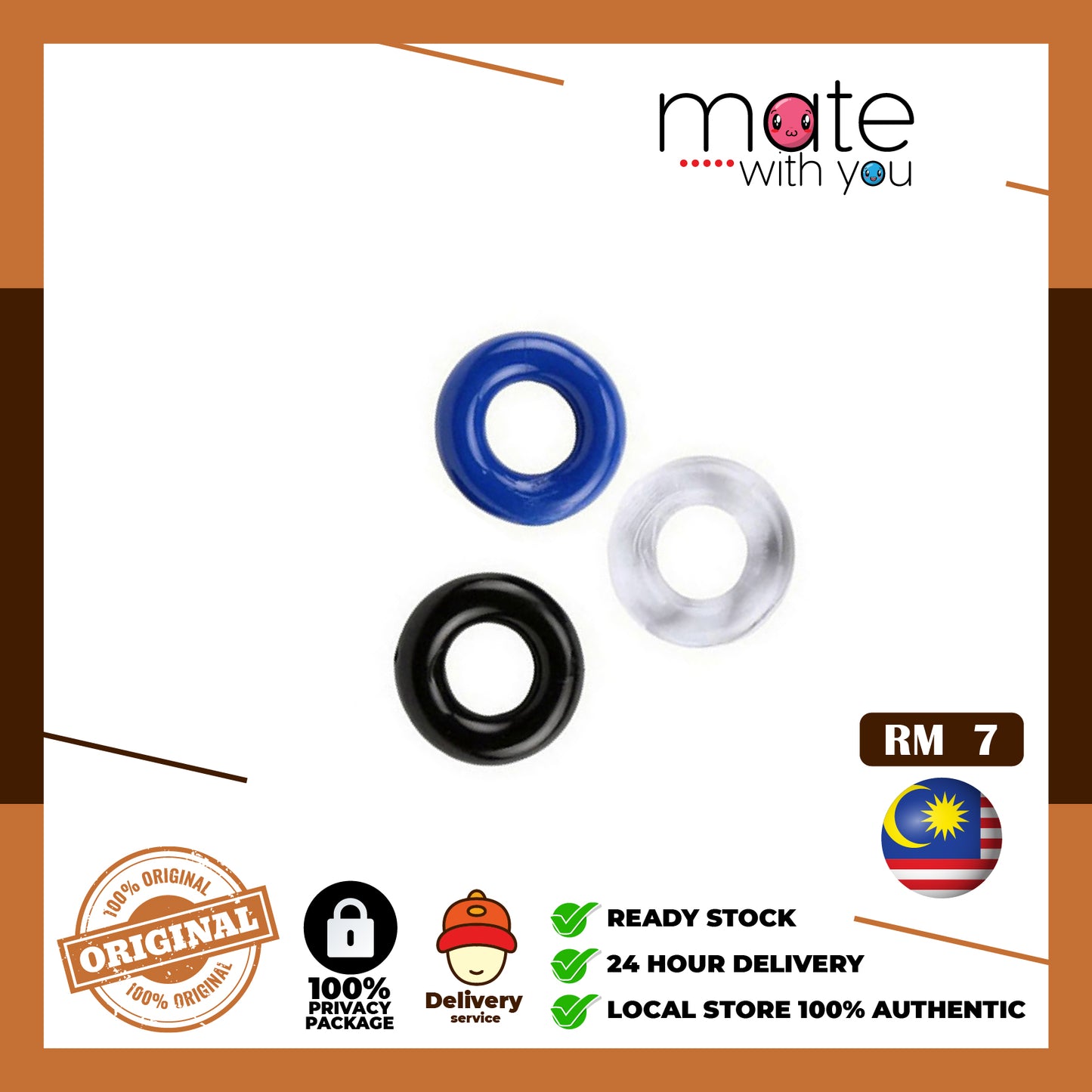 Mate With You | Colourful Silicone Penis Ring Cock Ring Tahan Lama Cheapest Price Time Delay Long Lasting Cock Ring Zakar 锁精环