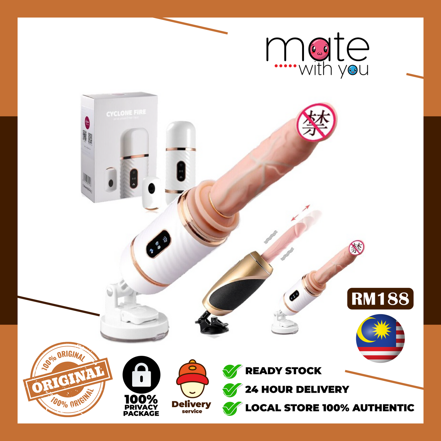 Mate With You | Ready Stock Malaysia. 100% Original, 100% privacy, 100% authentic, male/female, straight/gay, solo fun, we have the adult toys. We Selling Sex Vibrator, Dildo, Masturbator, Vacuum Pump, Silicone Ring. Cyclone Fire Dildo Vibrator Thrusting Machine Piston. Best Dildo cyclone fire dildo machine