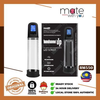 Mate With You | Ready Stock Malaysia. 100% Original, 100% privacy, 100% authentic, male/female, straight/gay, solo fun, We Selling Sex Vibrator, Dildo, Masturbator, Vacuum Pump, Silicone Ring. Kinky Handsome Up LCD Display USB Rechargeable Automatic Penis Enlarger Pump For Men Penis Pump Alat Pembesar Zakar Pam Zakar