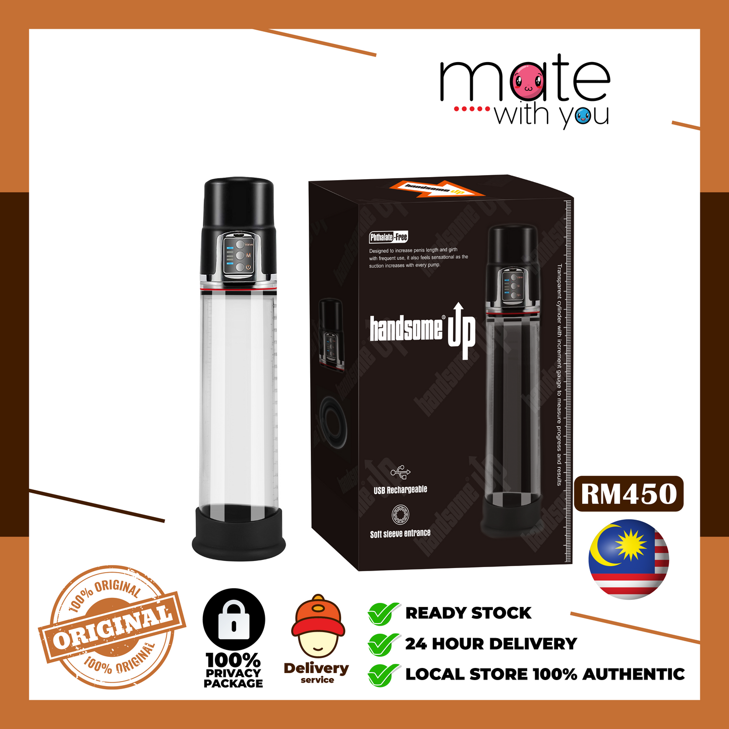 Mate With You | Ready Stock Malaysia. 100% Original, 100% privacy, 100% authentic, male/female, straight/gay, solo fun, We Selling Sex Vibrator, Dildo, Masturbator, Vacuum Pump, Silicone Ring. Kinky Handsome Up LCD Display USB Rechargeable Automatic Penis Enlarger Pump For Men Penis Pump Alat Pembesar Zakar Pam Zakar