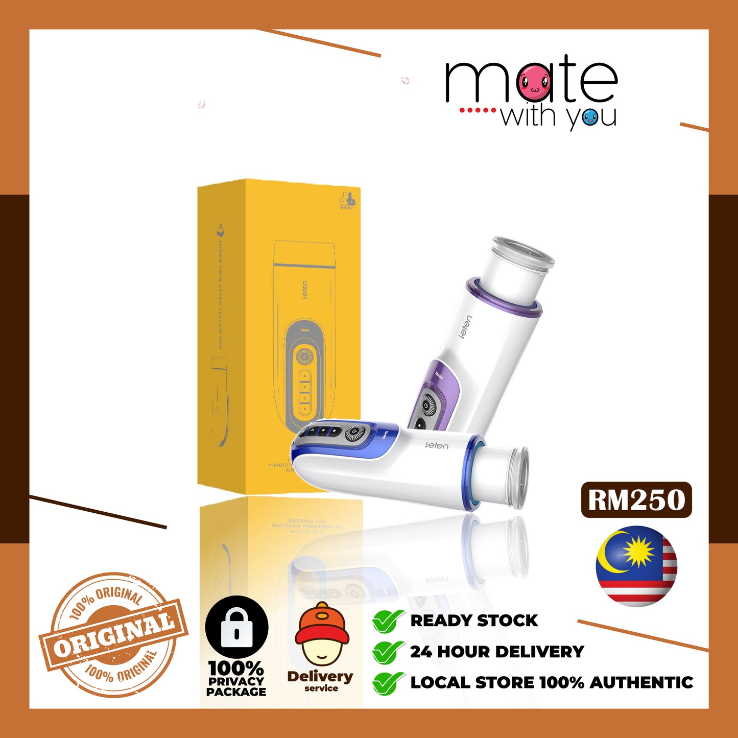 Mate With You | Ready Stock Malaysia. 100% Original, 100% privacy, 100% authentic, male/female, straight/gay, solo fun, We Selling Sex Vibrator, Dildo, Masturbator, Vacuum Pump, Silicone Ring Leten AV Yui Hatano Rola Misaki Rechargeable Automatic Telescopic Male Masturbator Aeroplane Cup Sex toys ORI 自动伸缩 飞机杯