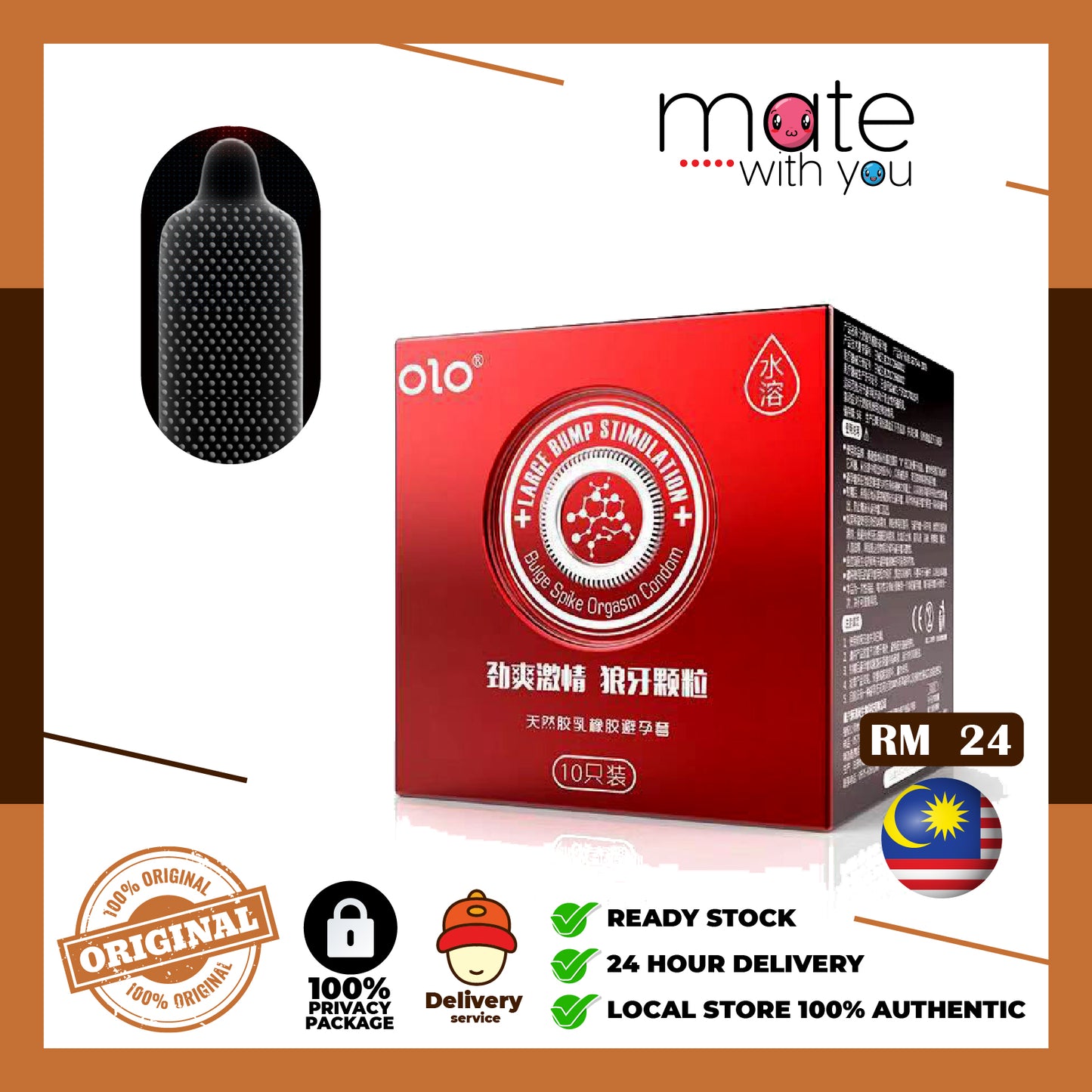 Mate With You | Ready Stock Malaysia. 100% Original, 100% privacy, 100% authentic, male/female, straight/gay, solo fun, We Selling Sex Vibrator, Dildo, Masturbator, Vacuum Pump, Silicone Ring. OLO Condom Neo Series Water-Base Ultra Thin Spike Particles Long Lasting Hyaluronic Acid Kondom Nipis Tahan Lama 超薄安全套 